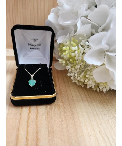 14k Solid YELLOW ROSE WHITE Gold Pendant Necklace Brilliant Cut Heart Shaped Genuine Gemstone Grade AA /AAA NATURAL Handcraft...