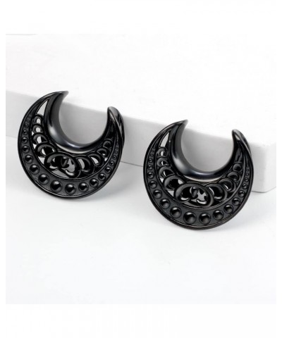 2PCS Elegant Wedding Floral Saddle Plugs Ear Tunnels Gauges Hypoallergenic Piercing Stainless Steel Stretchers For Ears Women...