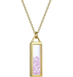 MY FAVORITE DRAWER Birthstone Bar Necklace for Women Gold Silver Plated Dainty Amethyst Garnet Aquamarine Crystal Stone Penda...