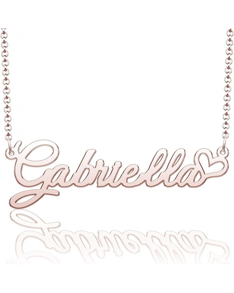 Personalized Name Necklace Heart Symbol Copper Jewelry for Girls Name Necklace for Women Gold Name Necklace Gabriella-Rose Go...