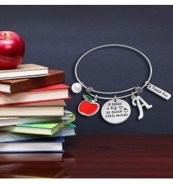 Teacher Appreciation Gifts Charm Bracelets, Stainless Steel Teacher Bracelet Teacher Gifts for Women Thank You Gifts Teacher ...