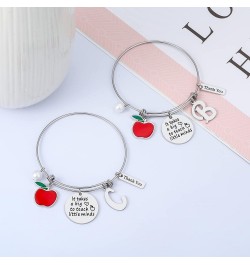 Teacher Appreciation Gifts Charm Bracelets, Stainless Steel Teacher Bracelet Teacher Gifts for Women Thank You Gifts Teacher ...