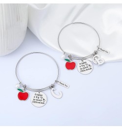 Teacher Appreciation Gifts Charm Bracelets, Stainless Steel Teacher Bracelet Teacher Gifts for Women Thank You Gifts Teacher ...