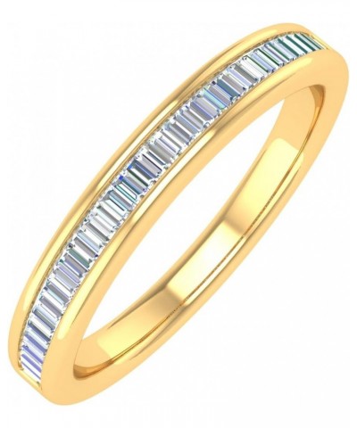 14K Gold Channel Set Baguette Diamond Wedding Band (1/4 carat) Yellow Gold $148.50 Bracelets