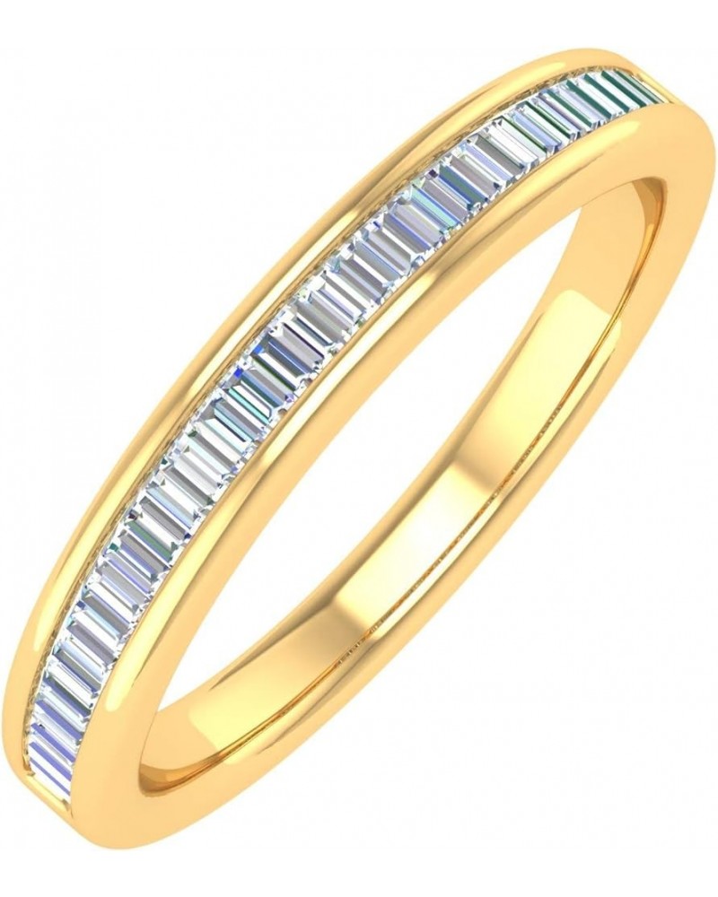 14K Gold Channel Set Baguette Diamond Wedding Band (1/4 carat) Yellow Gold $148.50 Bracelets