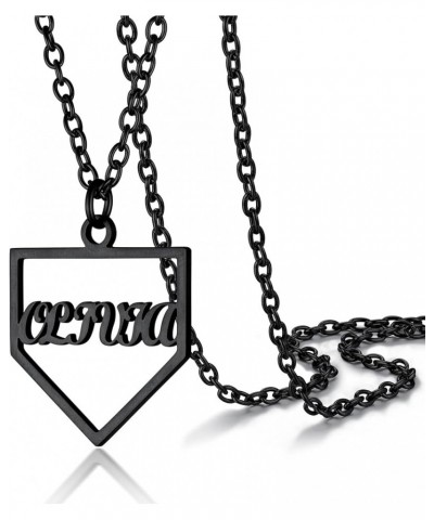 Baseball Basketball Volleyball Soccer Football Customized Necklace With Name Number, Engrave Text Backside, Sports Fan Neckla...