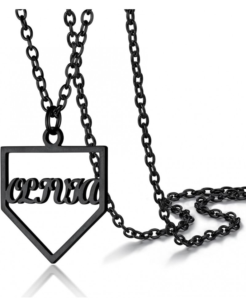 Baseball Basketball Volleyball Soccer Football Customized Necklace With Name Number, Engrave Text Backside, Sports Fan Neckla...