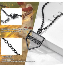 Baseball Basketball Volleyball Soccer Football Customized Necklace With Name Number, Engrave Text Backside, Sports Fan Neckla...