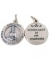 Silver Toned Base Catholic Patron Saint Medal Pendant, 3/4 Inch Patron of Eye Disorders Saint Lucy $7.19 Pendants