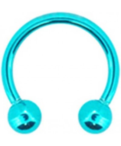 Titanium Horseshoe CBB Ring Nose Hoop Ear Cartilage Septum Choose Your Color 5/16" 18G Vibrant Teal $9.34 Body Jewelry