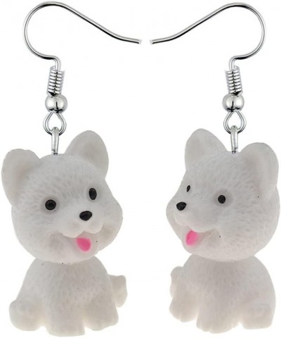 Lovely Dog Dangle Drop Animal Earrings Cute Animal Pet Puppy Earrings for Women Girl Gift-A $6.59 Earrings