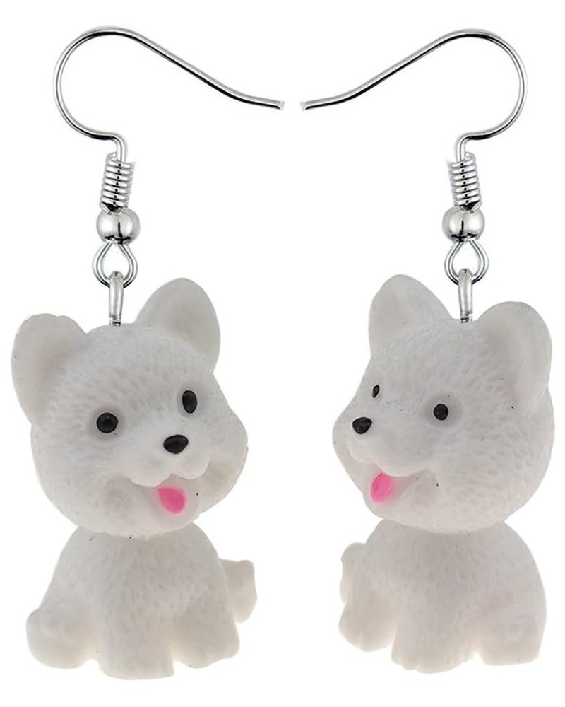 Lovely Dog Dangle Drop Animal Earrings Cute Animal Pet Puppy Earrings for Women Girl Gift-A $6.59 Earrings