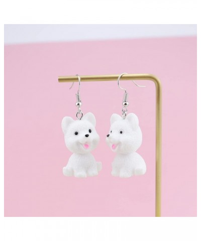 Lovely Dog Dangle Drop Animal Earrings Cute Animal Pet Puppy Earrings for Women Girl Gift-A $6.59 Earrings