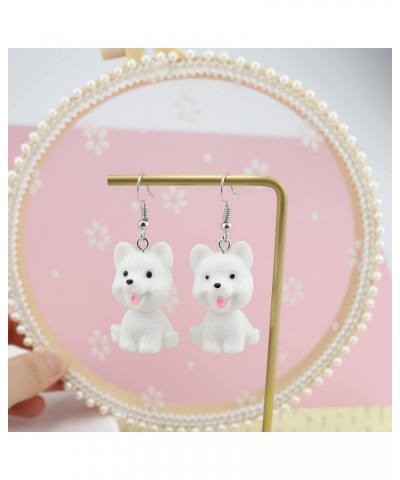 Lovely Dog Dangle Drop Animal Earrings Cute Animal Pet Puppy Earrings for Women Girl Gift-A $6.59 Earrings