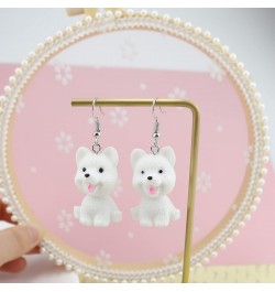 Lovely Dog Dangle Drop Animal Earrings Cute Animal Pet Puppy Earrings for Women Girl Gift-A $6.59 Earrings