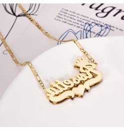 Name Necklace Personalized 18K Gold Plated Double Plated Name Necklace Custom Nameplate Necklace Personalized Birthday Gifts ...