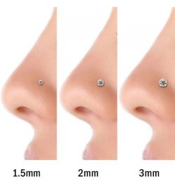 Cubic Zirconia Nose Stud - Nickel-Free 14K Yellow Gold Gold Nose Ring - 20 Gauge 1.5mm $26.87 Body Jewelry