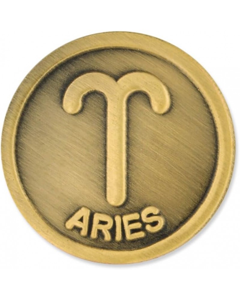 Antique Gold Zodiac Symbol Lapel Pin 5 Piece Gold Aries $12.76 Others