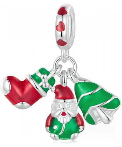 Christmas Charm 925 Sterling Silver Red Enamel Snowflake Love Christmas Tree Charms For Bracelets or Necklace Stocking $9.46 ...