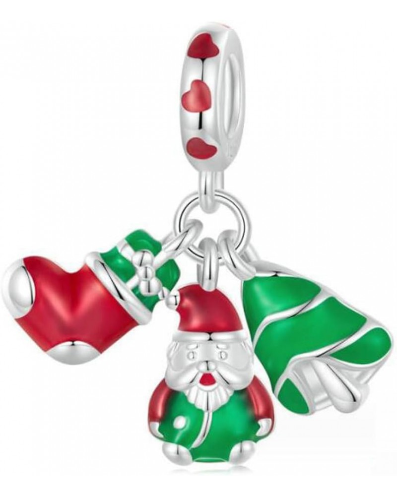 Christmas Charm 925 Sterling Silver Red Enamel Snowflake Love Christmas Tree Charms For Bracelets or Necklace Stocking $9.46 ...