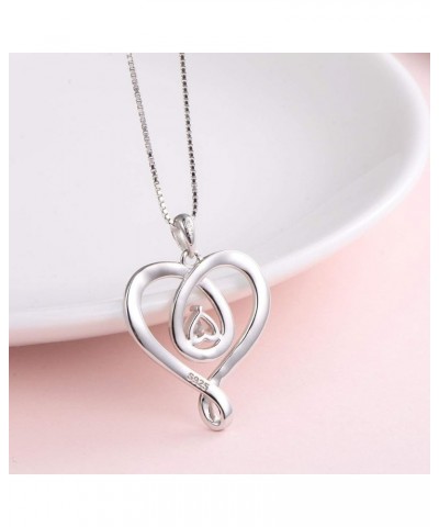 925 Sterling Silver Jewelry Engraved Love Heart Pendant Necklace Gift for Women Girls Mum Always My Sister Forever My Friend ...