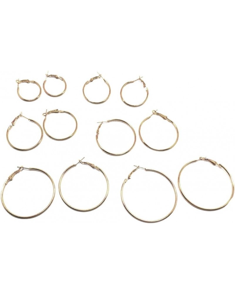 6 Pairs Circle Hoop Dangle Earrings Women Celebrity Eardrop Clothing Accessories, Valentines Costume Jewelry Gift for Women G...