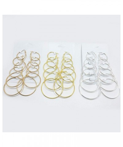 6 Pairs Circle Hoop Dangle Earrings Women Celebrity Eardrop Clothing Accessories, Valentines Costume Jewelry Gift for Women G...