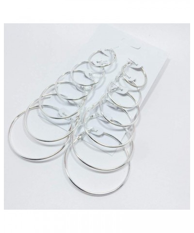 6 Pairs Circle Hoop Dangle Earrings Women Celebrity Eardrop Clothing Accessories, Valentines Costume Jewelry Gift for Women G...