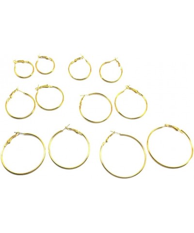 6 Pairs Circle Hoop Dangle Earrings Women Celebrity Eardrop Clothing Accessories, Valentines Costume Jewelry Gift for Women G...