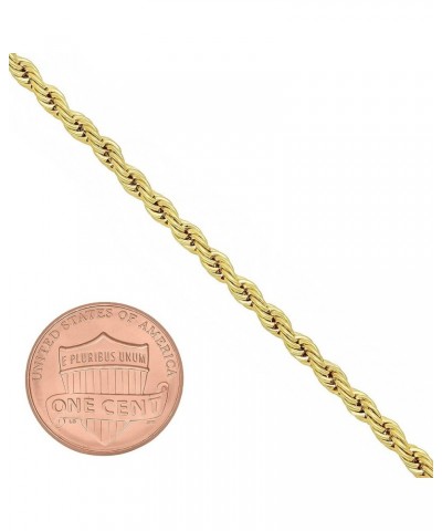 2mm-6mm 14k Yellow Gold Plated Twisted Rope Chain Necklace or Bracelet 30.0 Inches 2.8mm Necklace $22.26 Necklaces