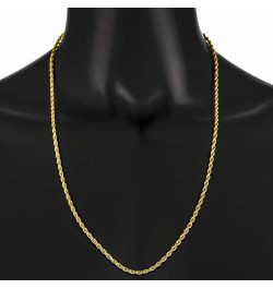 2mm-6mm 14k Yellow Gold Plated Twisted Rope Chain Necklace or Bracelet 30.0 Inches 2.8mm Necklace $22.26 Necklaces