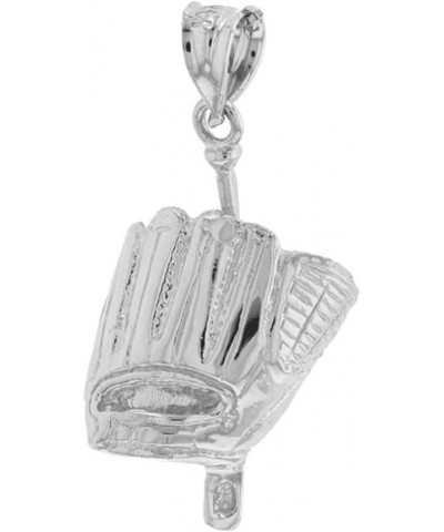 Fine 925 Sterling Silver Baseball, Bat and Glove Sports Pendant Necklace 16.0 Inches $15.29 Necklaces