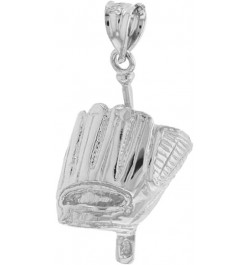 Fine 925 Sterling Silver Baseball, Bat and Glove Sports Pendant Necklace 16.0 Inches $15.29 Necklaces