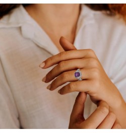 Women's Sterling Silver Radiant-Cut Personalized Birthstone Victorian Filigree Ring October Birthstone $32.50 Rings