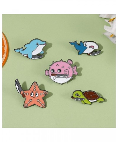 1/5/7pcs Save The Ocean Environmentalist Brooches & Pins, Cute Marine Protection Brooch, Protect The Earth Cartoon Brooch Pin...