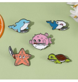 1/5/7pcs Save The Ocean Environmentalist Brooches & Pins, Cute Marine Protection Brooch, Protect The Earth Cartoon Brooch Pin...