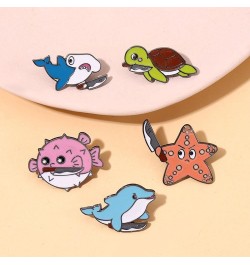 1/5/7pcs Save The Ocean Environmentalist Brooches & Pins, Cute Marine Protection Brooch, Protect The Earth Cartoon Brooch Pin...