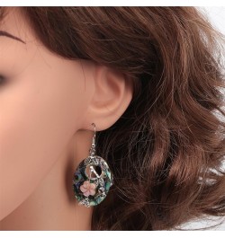 Women's Abalone Shell Flower Dangle Earrings - 2 Inch - Ultra Light Oval $11.19 Earrings