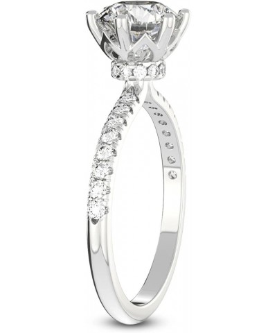 1 Carat - 5 Carat | IGI Certified Lab Grown Diamond Ring | 14K Or 18K in White, Yellow Or Rose Gold | Olivia Secret Halo Lab ...