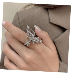 Butterfly Ring Women Finger Ring Rings for Girls Ring for Girls Open Ring Butterflies Finger Ring Girls Rings Decor Women Adj...