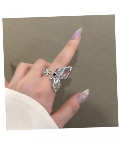 Butterfly Ring Women Finger Ring Rings for Girls Ring for Girls Open Ring Butterflies Finger Ring Girls Rings Decor Women Adj...