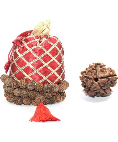 IndianStore4All Certified Nepali 5 Mukhi (Face, Panchmukhi) Bigger Size Rudraksha Japa Mala (Necklaces) 108 +1 Sumeru Good fo...