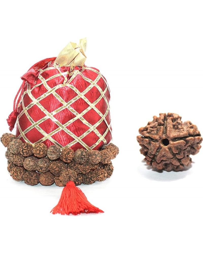 IndianStore4All Certified Nepali 5 Mukhi (Face, Panchmukhi) Bigger Size Rudraksha Japa Mala (Necklaces) 108 +1 Sumeru Good fo...