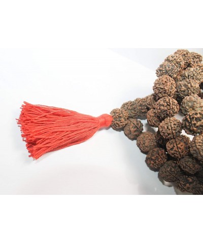 IndianStore4All Certified Nepali 5 Mukhi (Face, Panchmukhi) Bigger Size Rudraksha Japa Mala (Necklaces) 108 +1 Sumeru Good fo...