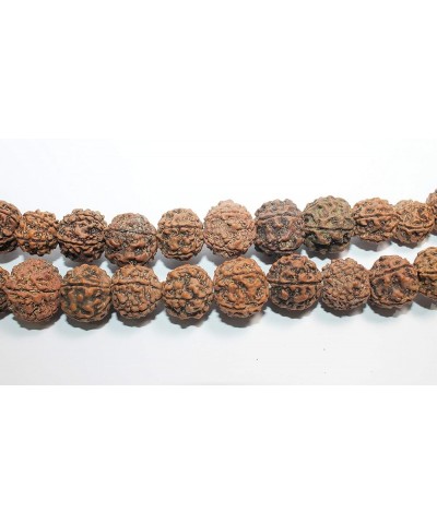 IndianStore4All Certified Nepali 5 Mukhi (Face, Panchmukhi) Bigger Size Rudraksha Japa Mala (Necklaces) 108 +1 Sumeru Good fo...