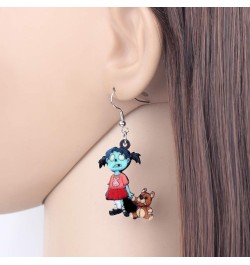 Novelty Halloween Skull Earrings Dangle Charms Acrylic Sugar Skulls Jewelry Gifts for Women Girls Zombie Decoration Girl $6.6...