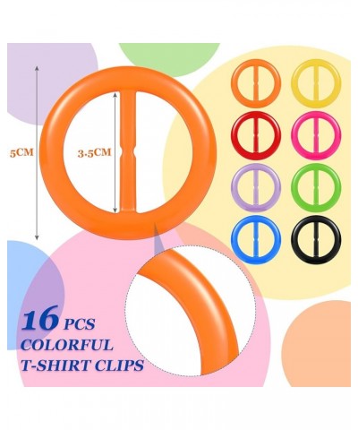 16 Pieces Tee Shirt Clips for Women Shirt Clips Shirt Ring 2 Inches, 8 Colors (Rainbow Style) Rainbow Style $7.83 Brooches & ...