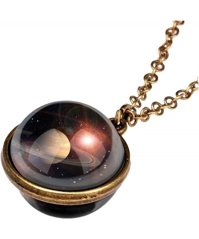 Glow Planet Dome Double Dark System Glass Galaxy Sided In Pendant Necklace The Necklaces Pendants Fashion Personality Design ...