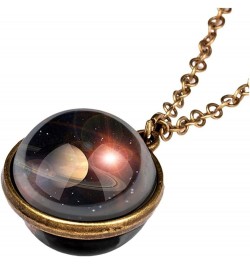 Glow Planet Dome Double Dark System Glass Galaxy Sided In Pendant Necklace The Necklaces Pendants Fashion Personality Design ...