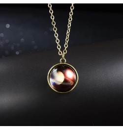 Glow Planet Dome Double Dark System Glass Galaxy Sided In Pendant Necklace The Necklaces Pendants Fashion Personality Design ...